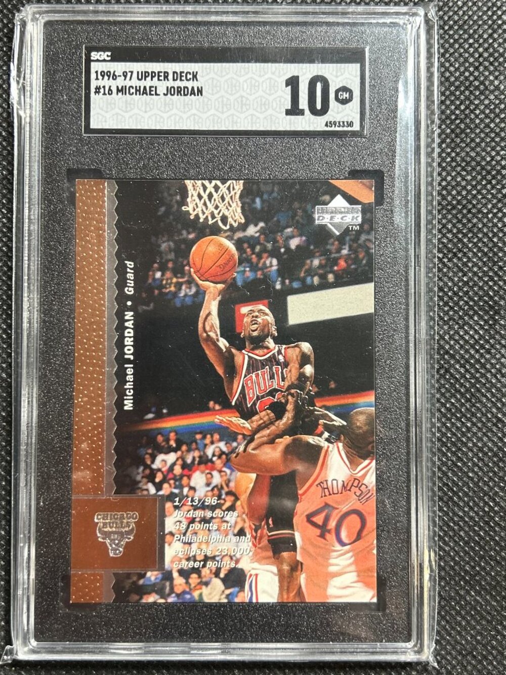 1996 Upper Deck Michael Jordan #16 SGC 10 GEM MINT Chicago Bulls HOF